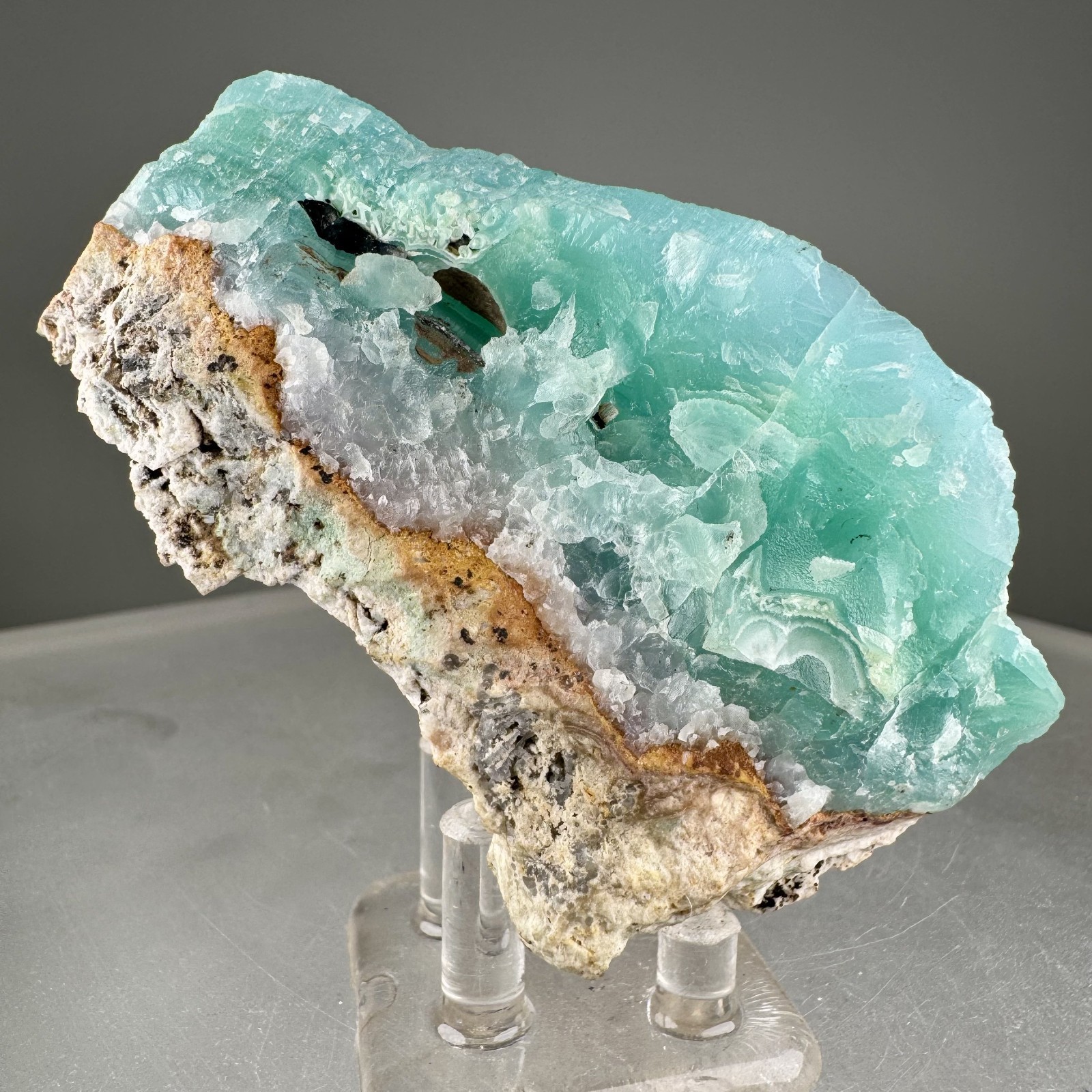 Fine Large Blue Smithsonite: Kelly mine, Magdalena, Socorro Co., New Mexico