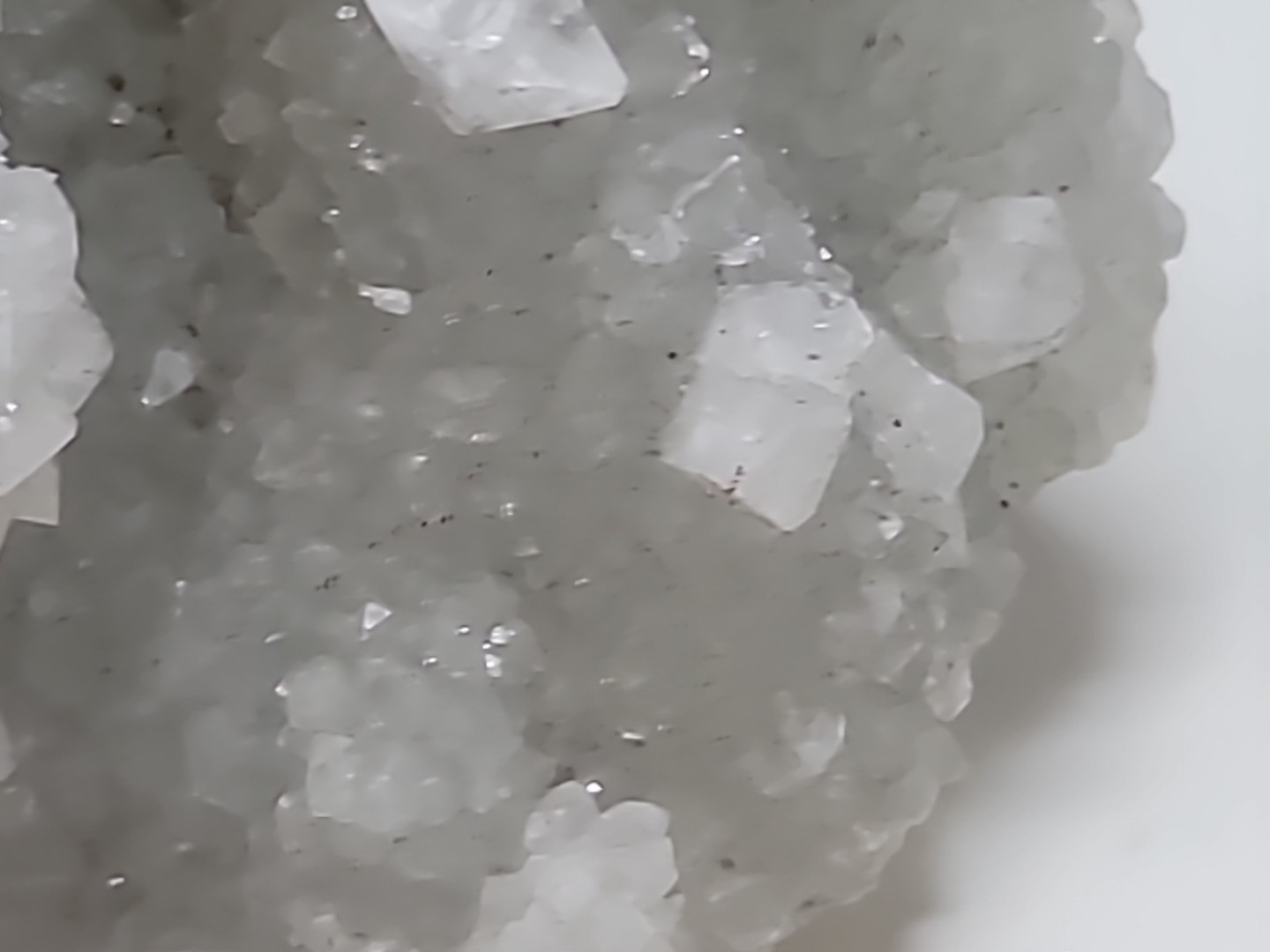 Quartz Druzy Crystal on Moonstone Raw Natural Mineral 3.75″ x 2.5″ x 1.75″