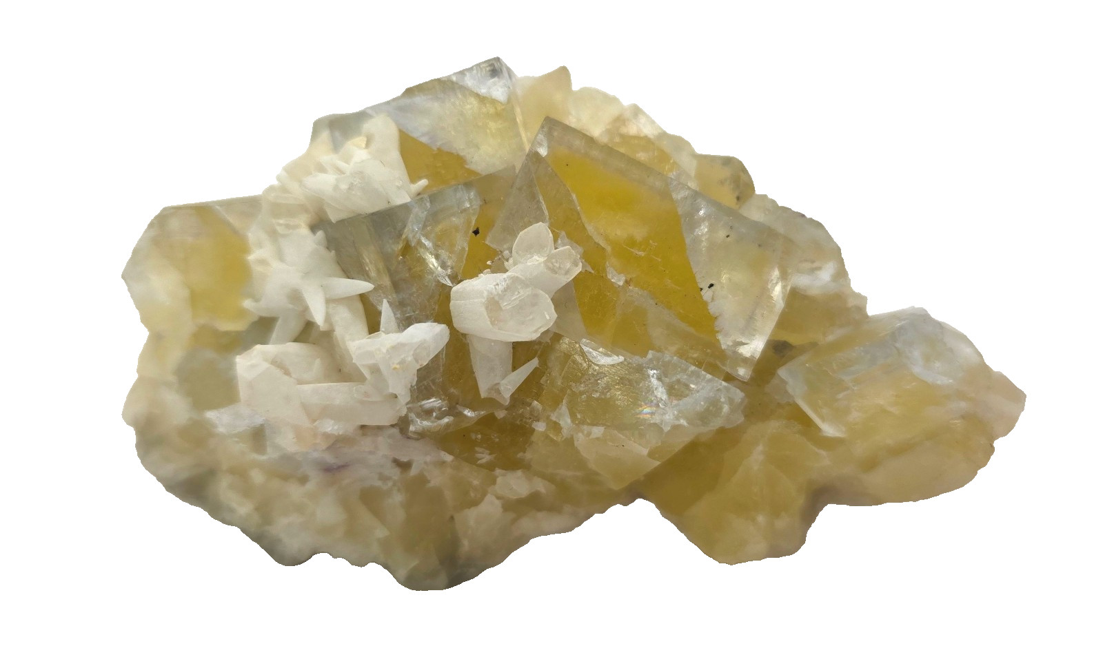 Fluorite with Calcite from Minerva No. 1 Mine, Cave-in-Rock, Illinois
