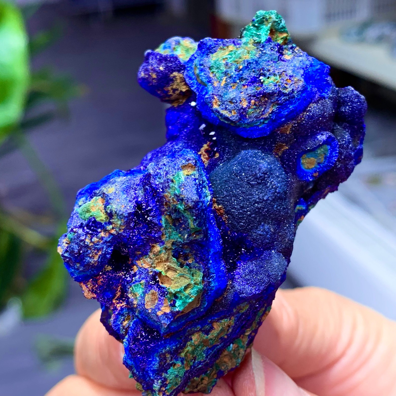102G BEST Natural Azurite/Malachite crystal minerals specimens