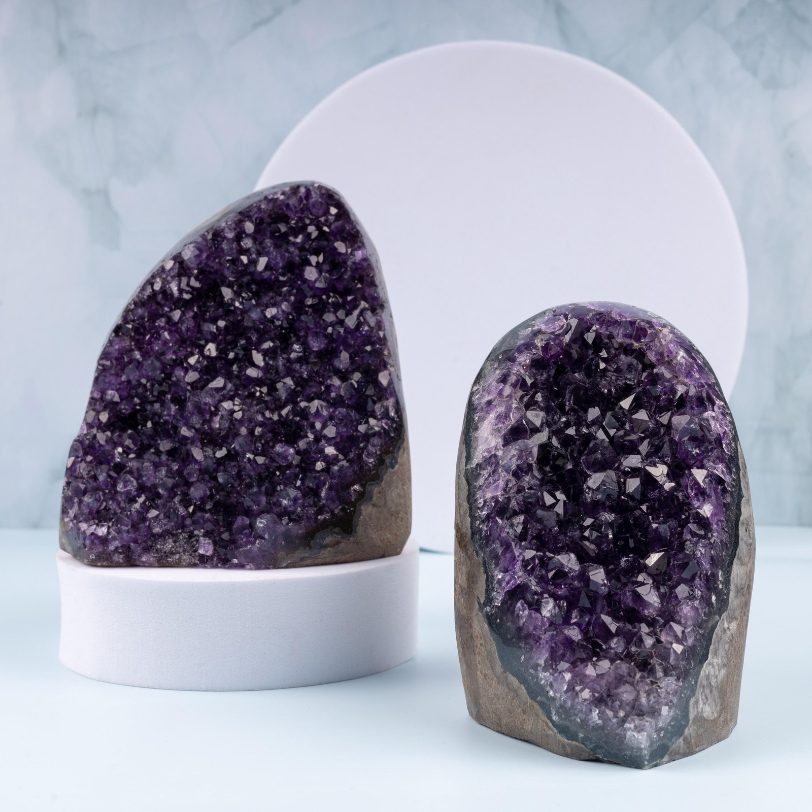 Amethyst Cut Base, “AAA” Uruguayan Purple Geode Cluster Healing Crystal, 5 sizes