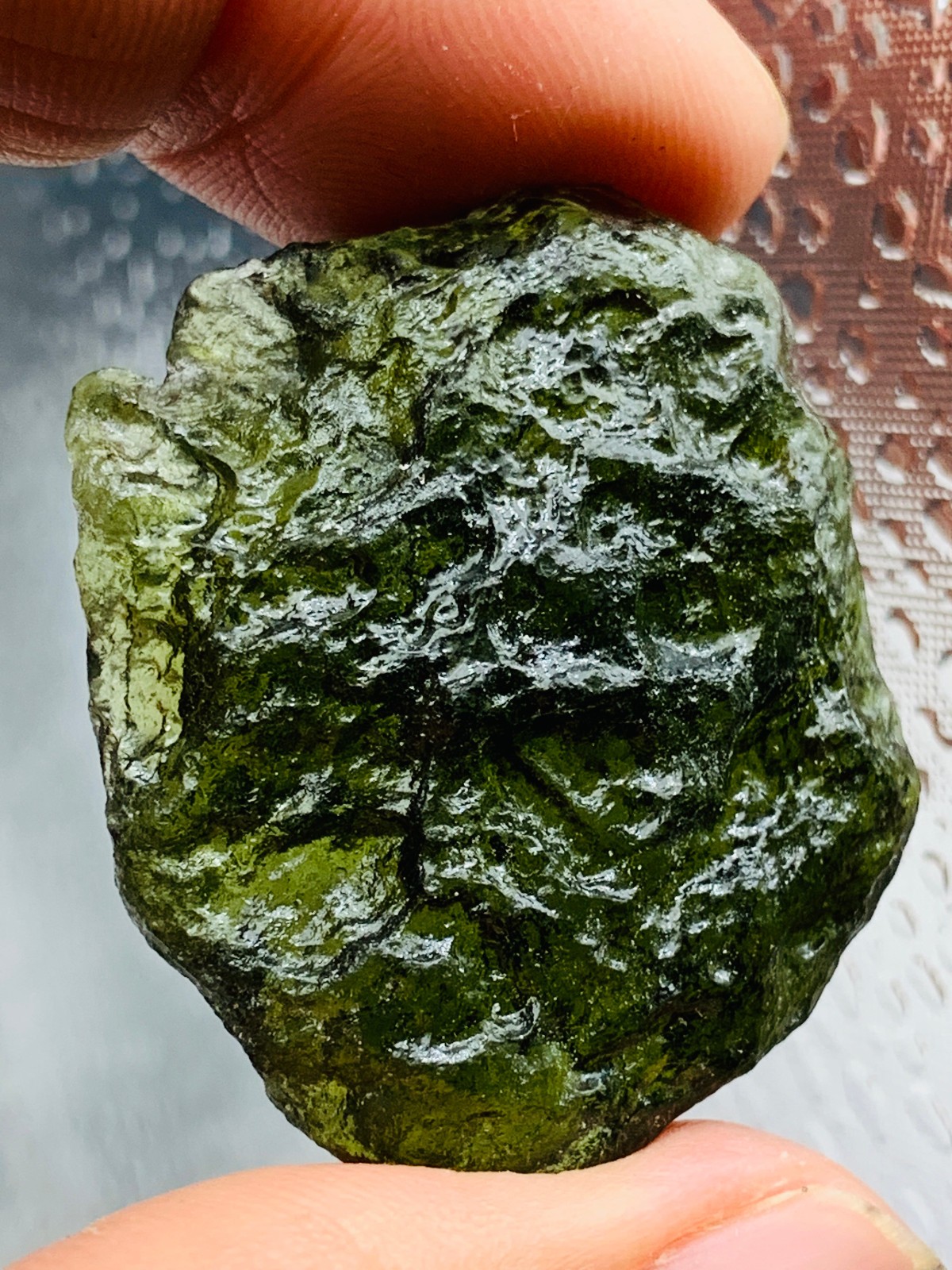 TOP Moldavite Raw Moldavite Crystal from Czech Republic PICcertificate 63CT