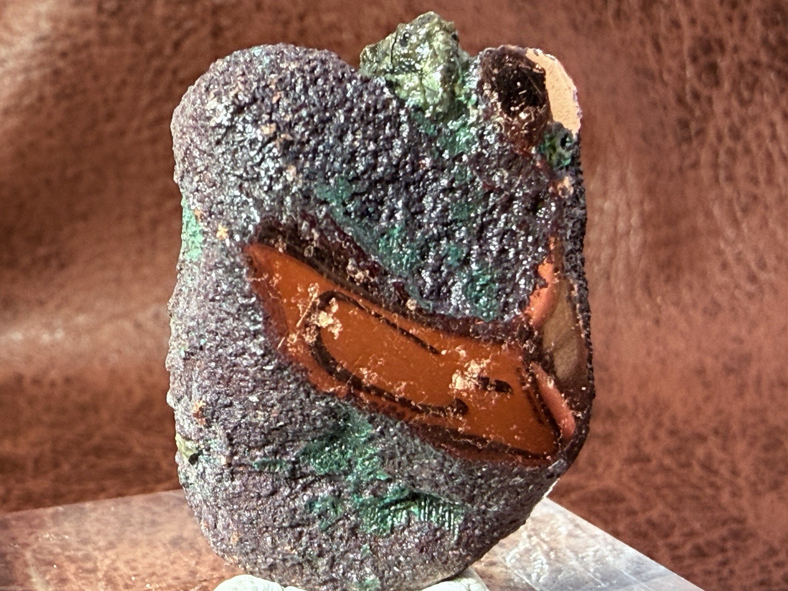 Natural Oxidized Green Glacial Float Copper with Buffed Finish, Michigan 58 g