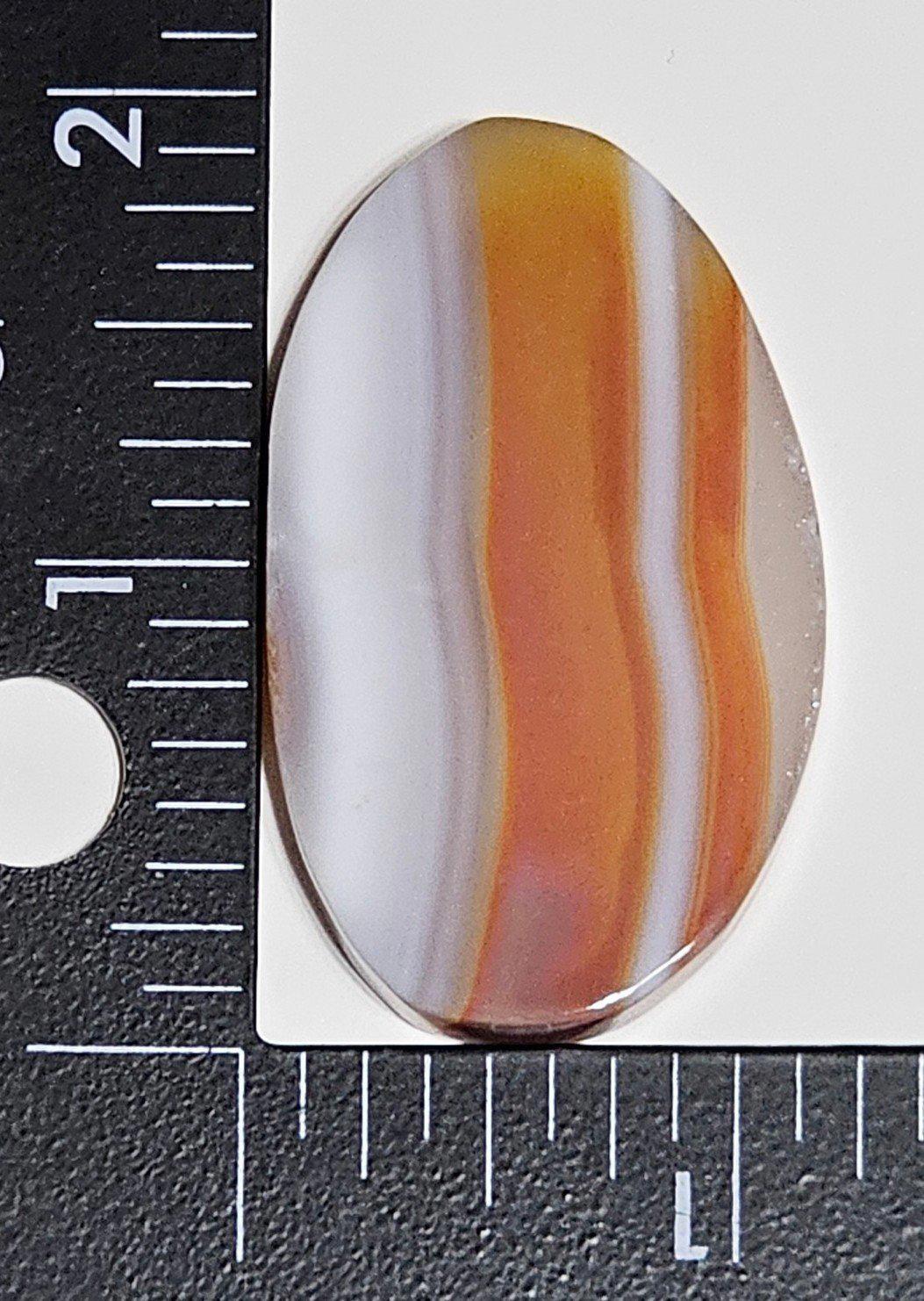 Set of 4 Polished Agate Slices Brown Green Amber Orange White