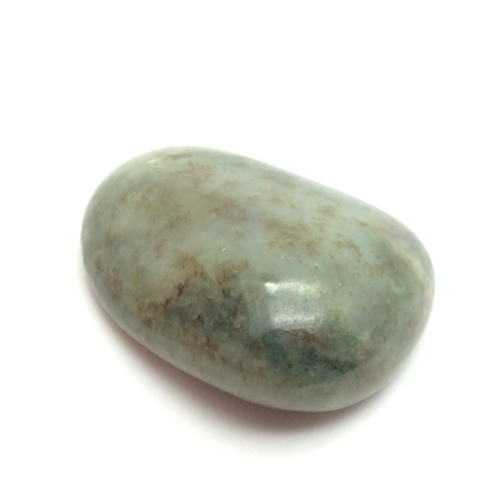 Siberian Jade Pebble Honey Green Nephrite Jade Vitim River Siberia Russia #15
