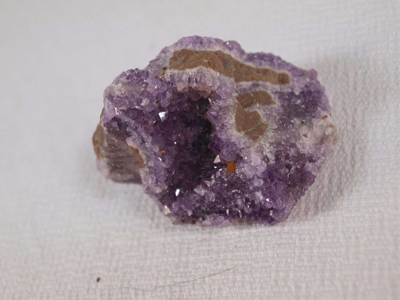 Thunder Bay Amethyst Crystal Pocket on Quartz – Self-Collected – 103.6 g