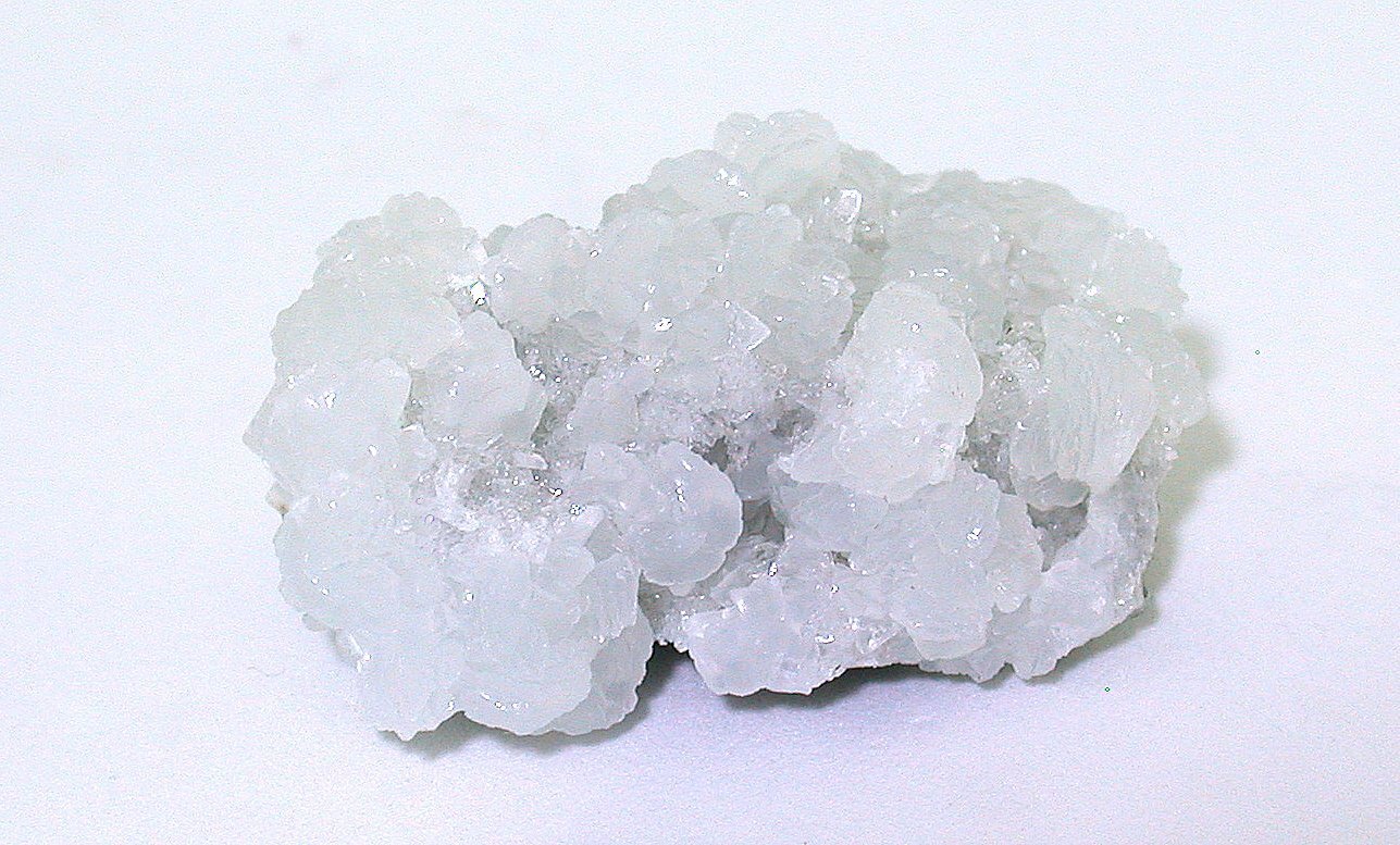 2 1/10 x 1 2/5 x 9/10 Inch Prehnite Jade Multi Crystal Malad India Specimen