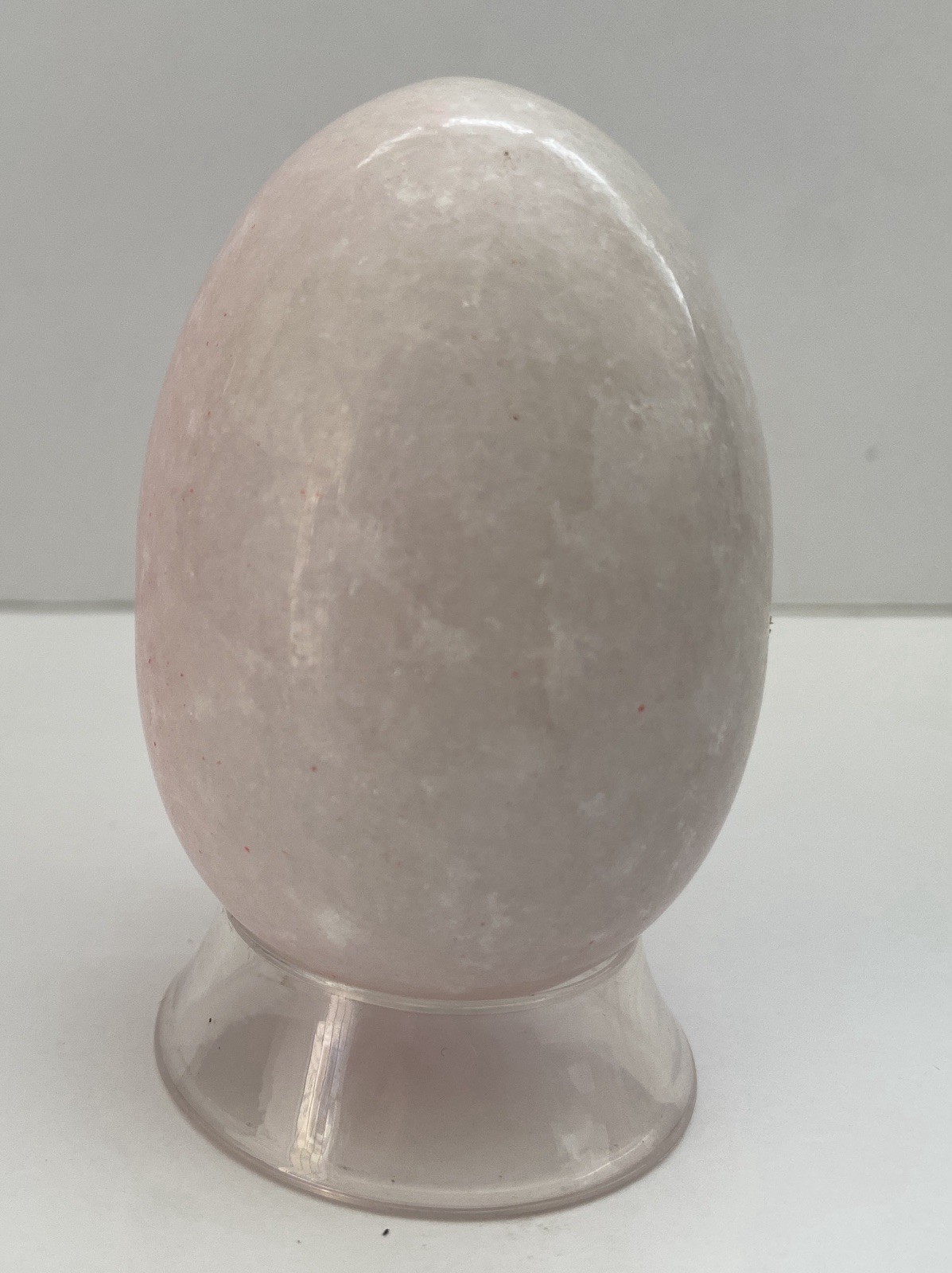 Natural Onyx Stone Egg With Stand Hand Polished Banded Agate Calcite Crystal