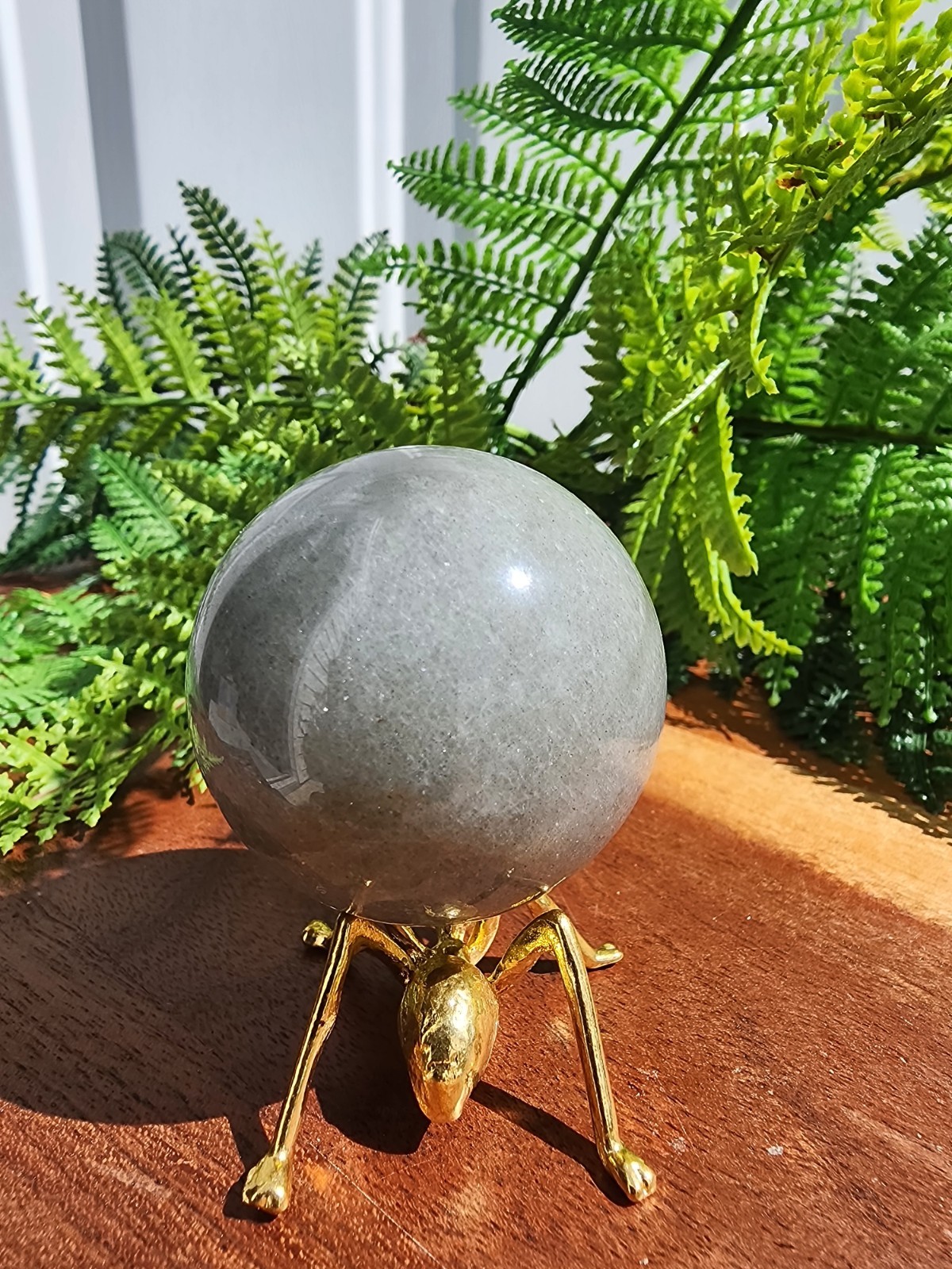Sage Adventurine Sphere 48 mm 140 grams, 5oz 1-1/2″ in diameter