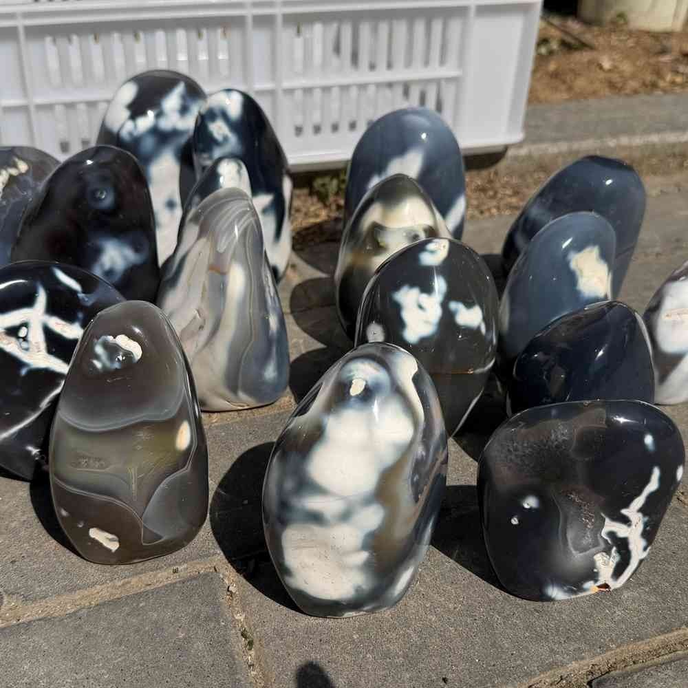 22LB Rare Natural Orca Agate Quartz Crystal Mineral Specimen Reiki Healing
