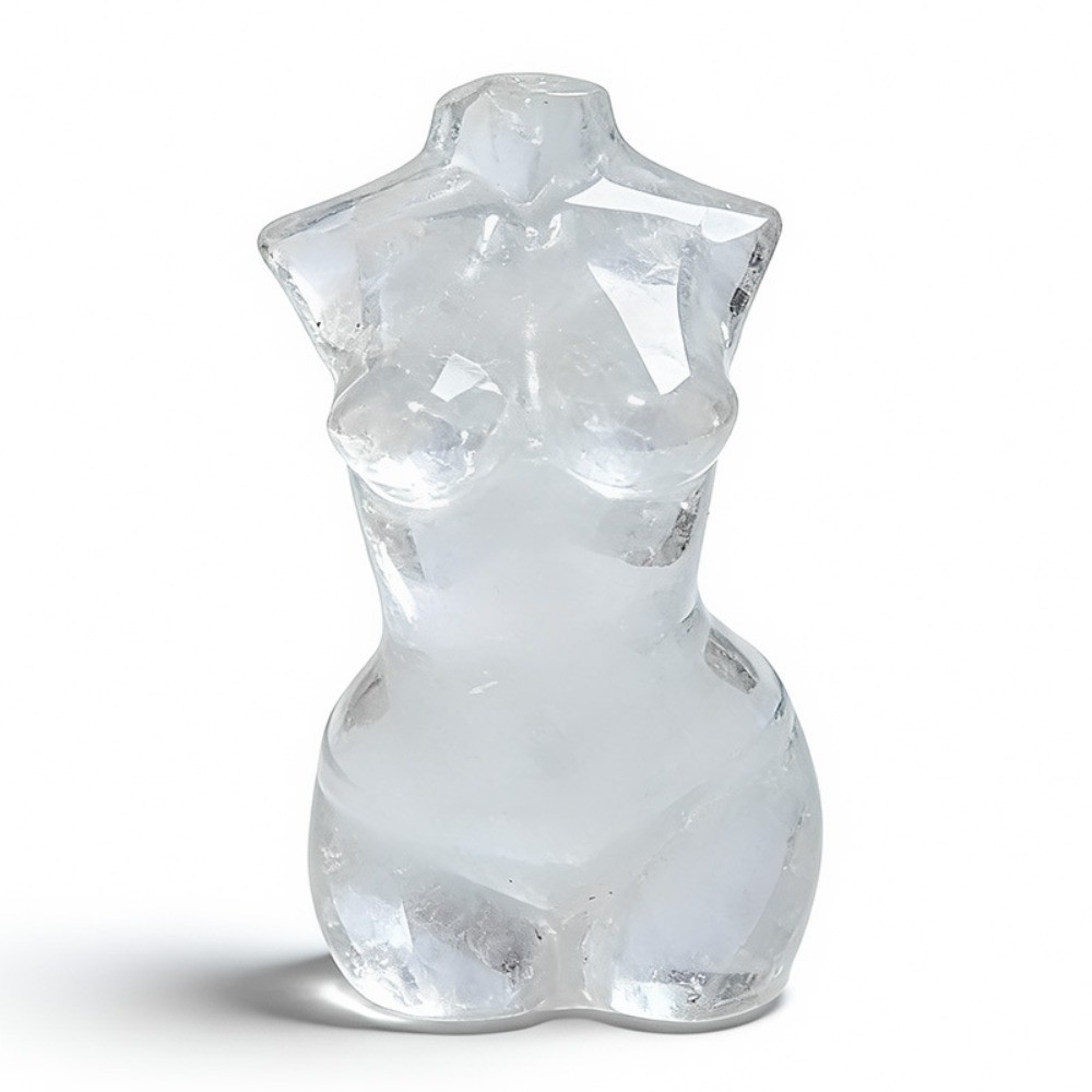 Natural Female Body Model Crystal Carving Chakra Reiki Healing stone Ornament