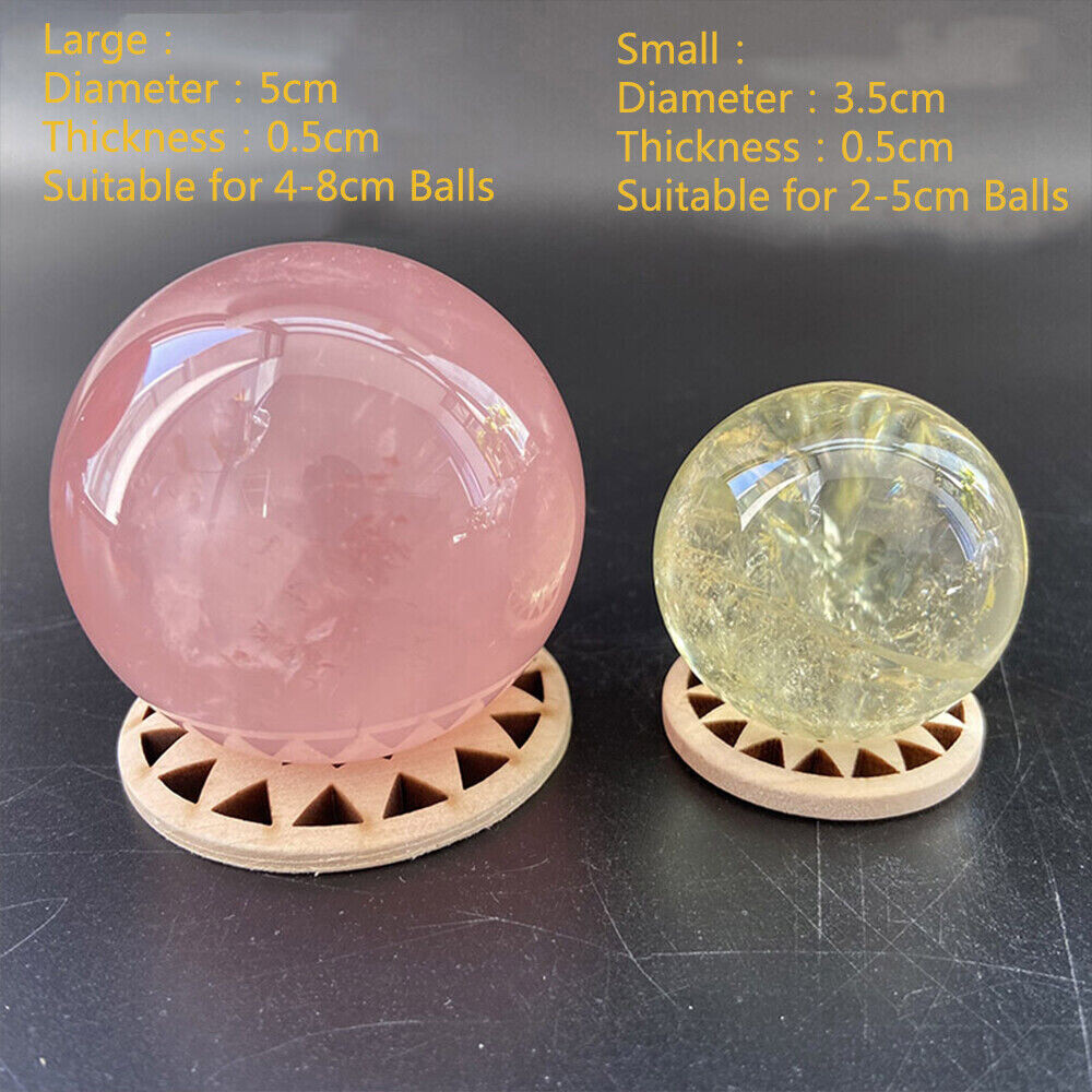 5PC Crystal Ball Stand Wood Sphere Holder Crystal Ball Pedestal Bracket Base New