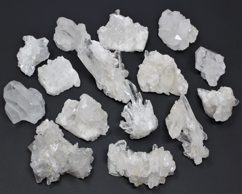 Wholesale Bulk Natural Amethyst & Clear Crystal Quartz Clusters: 8-14 Piece Lot
