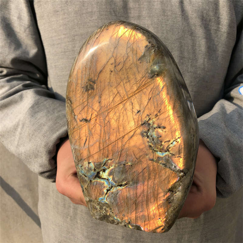 2.49kg Natural Labradorite Quartz Crystal Spectrolite Mineral Reiki healing