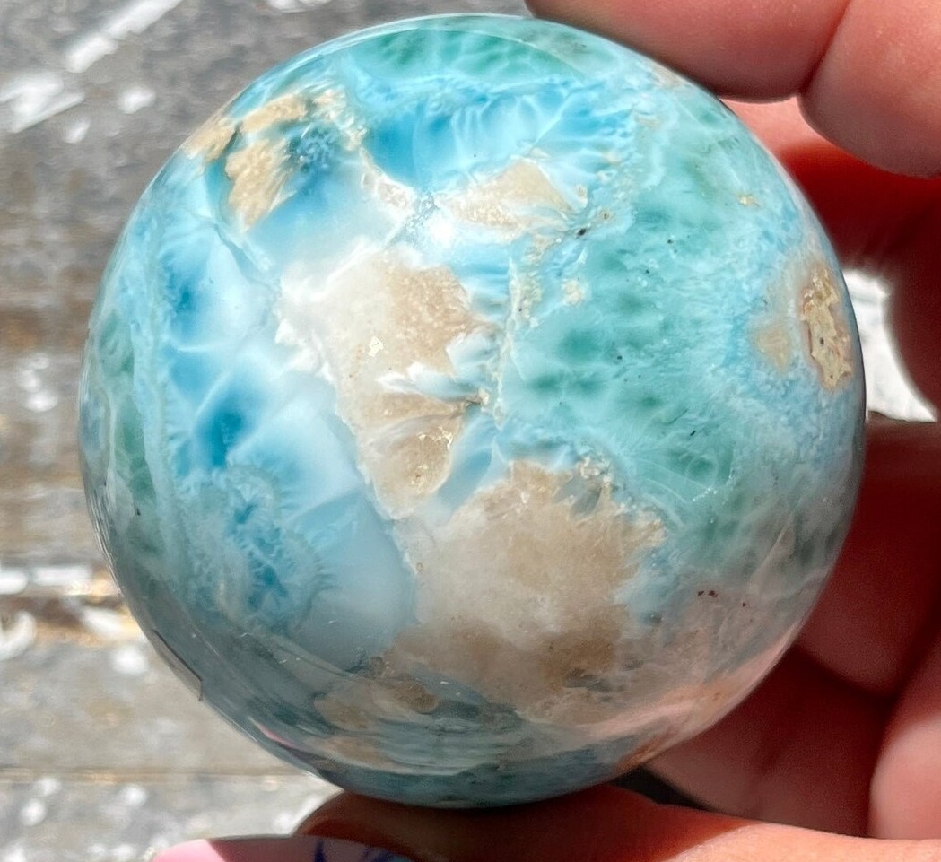 LARGE DOMINICAN REPUBLIC LARIMAR SPHERE 54.9 MM