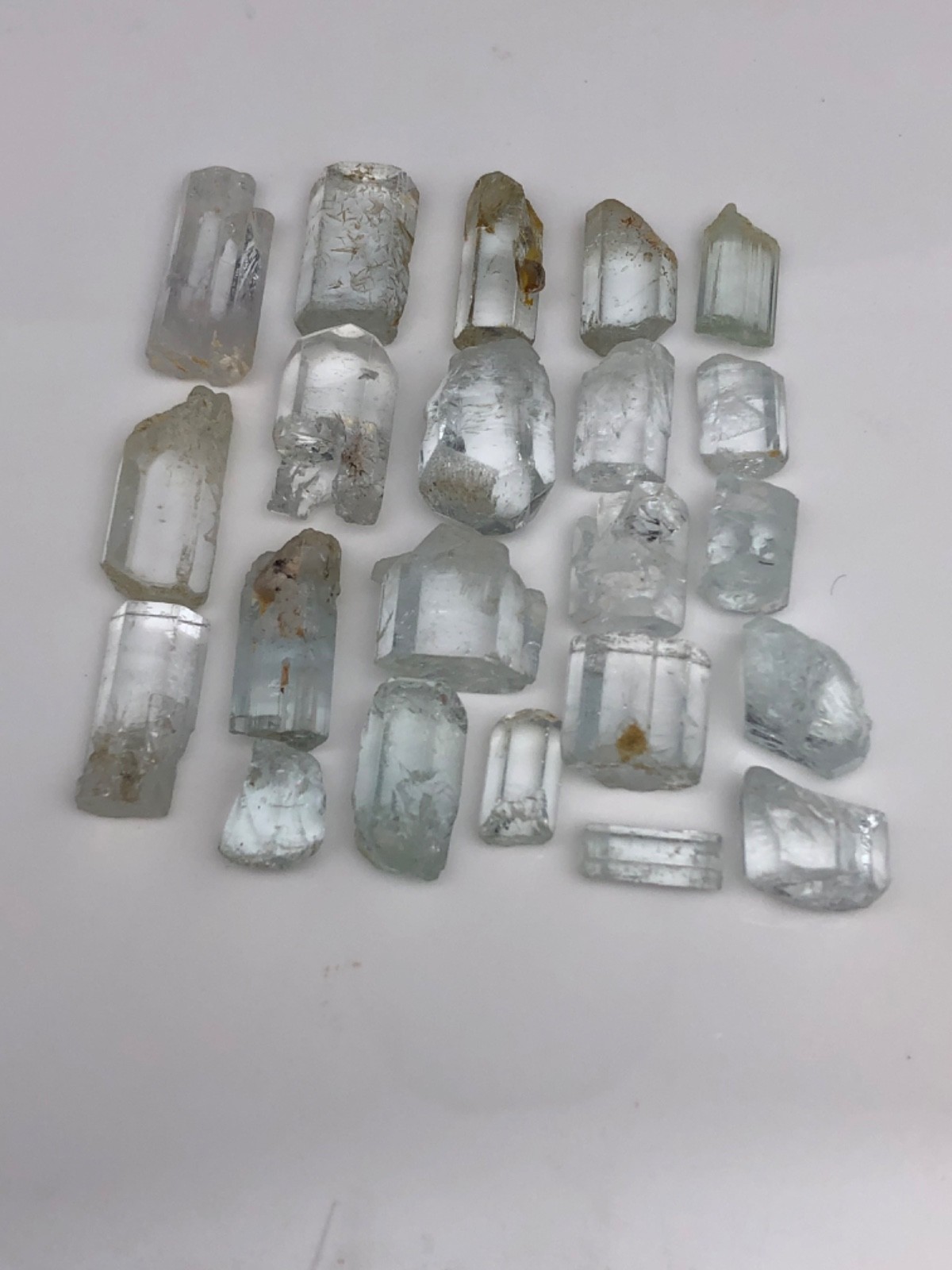 Natural Aquamarine Crystal Lot 247Ct 22 Pcs Skardu Pakistan March Birthstone