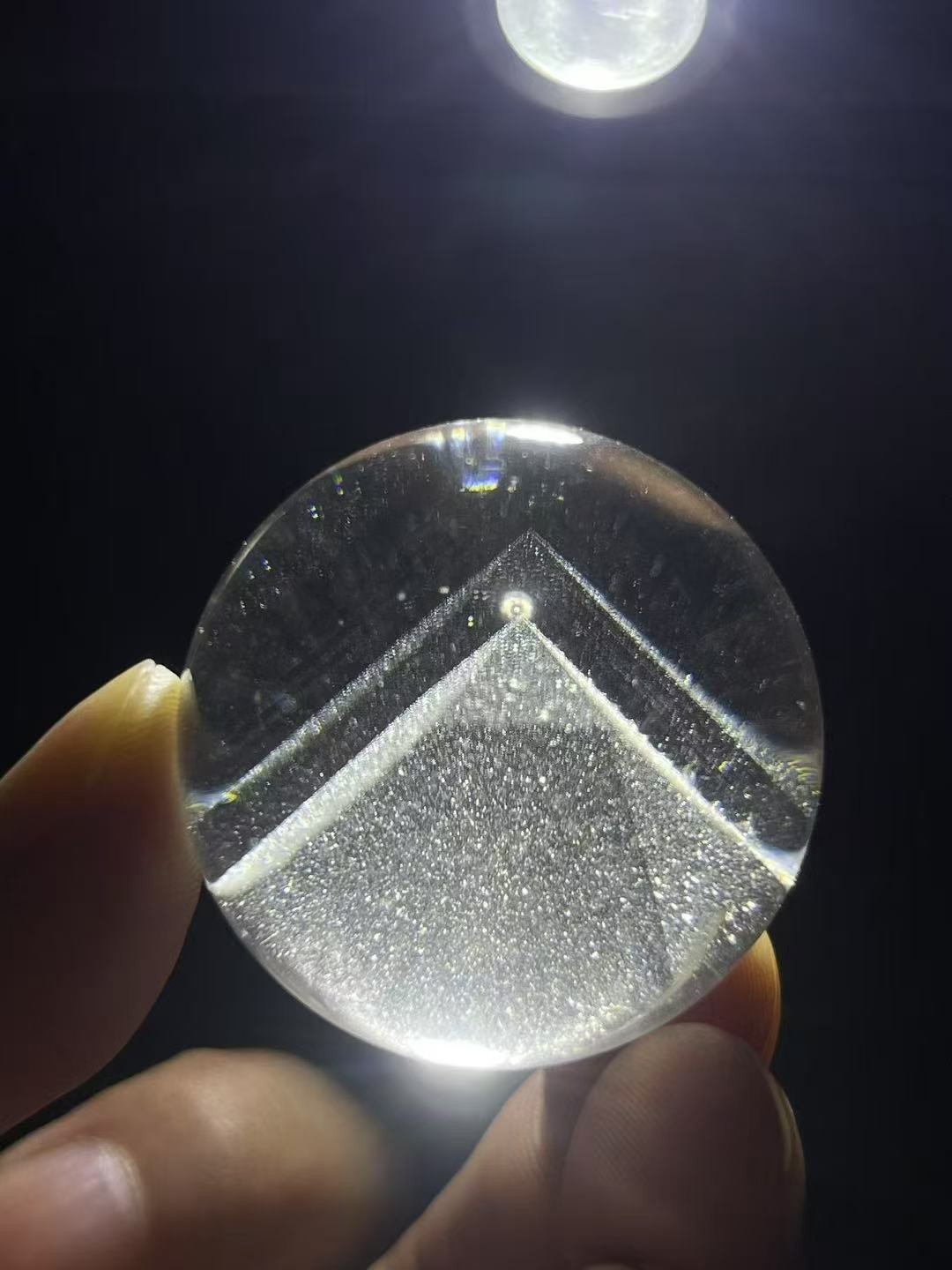 40mm Natural clear crystal sphere quartz pyramid polished ball Reiki energy