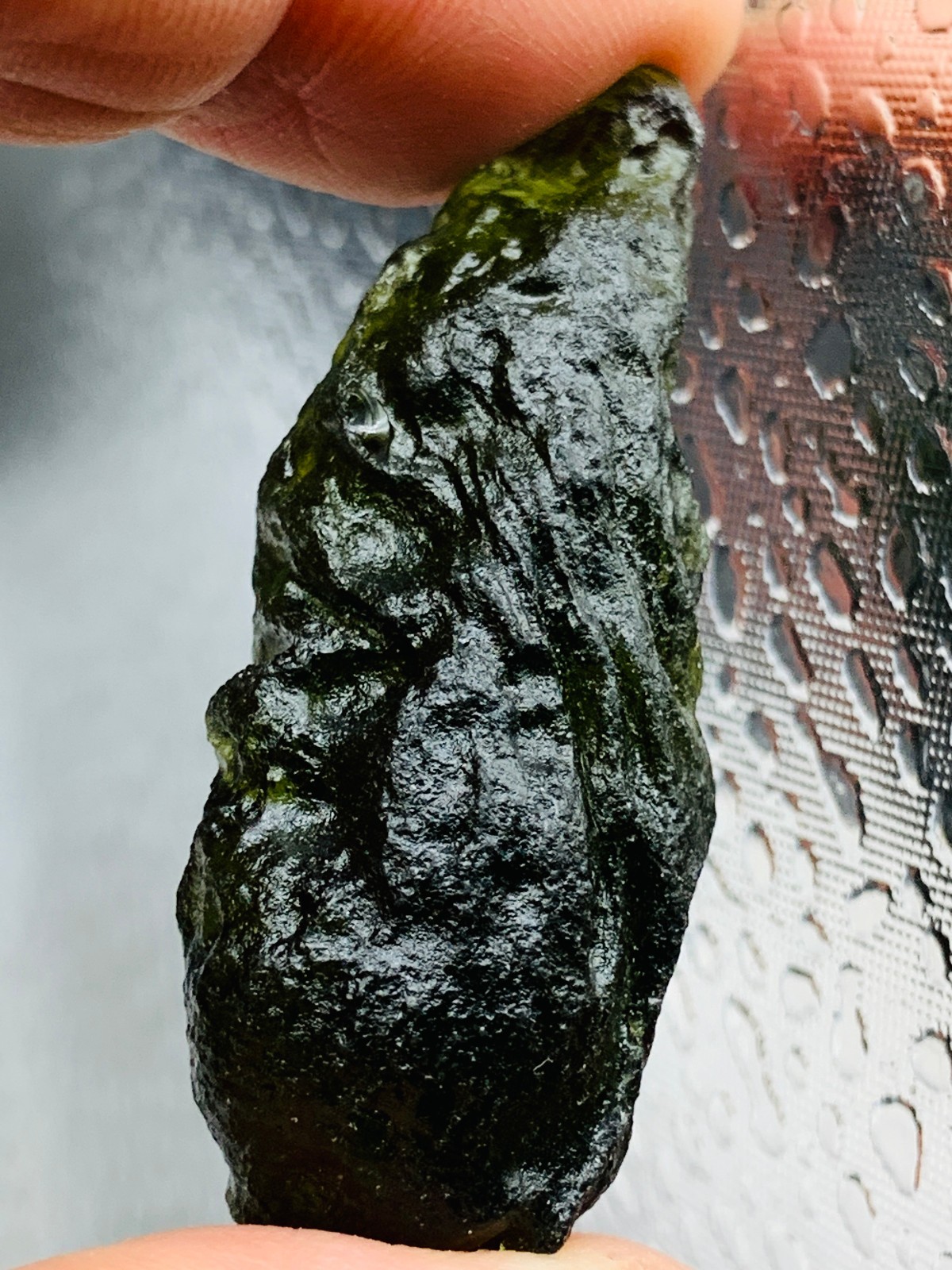 TOP Moldavite Raw Moldavite Crystal from Czech Republic PICcertificate 68CT