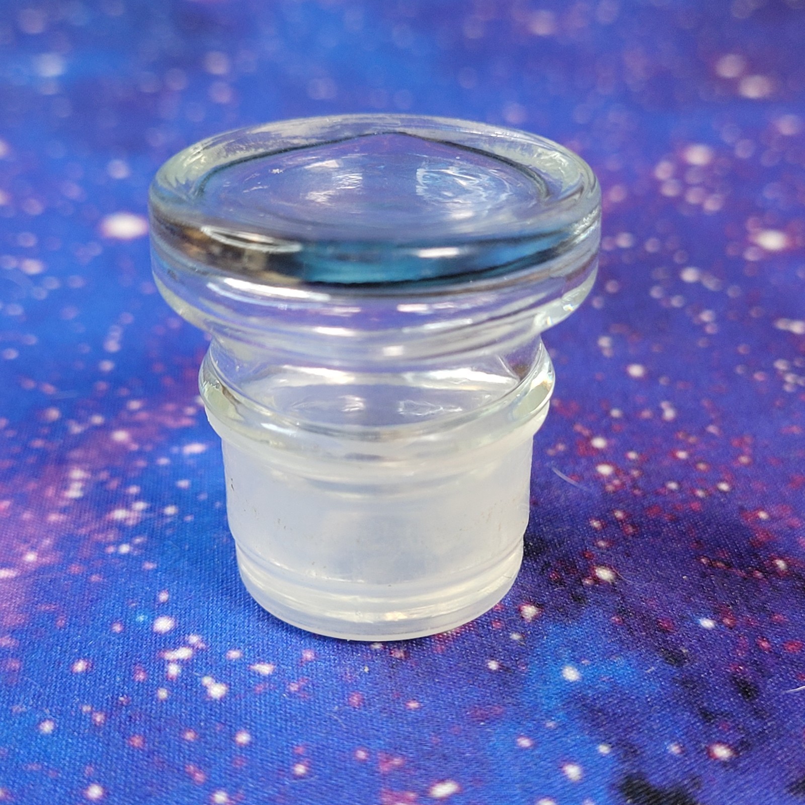 1/4 lb Labradorite Crystal Tumbles in Vintage Apothecary 4oz Glass Jar Witchy