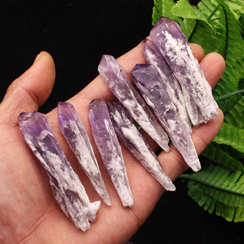 1Pcs Natural Amethyst Cluster Quartz Geode Druzy Stone Crystal Gem Wand Scepter