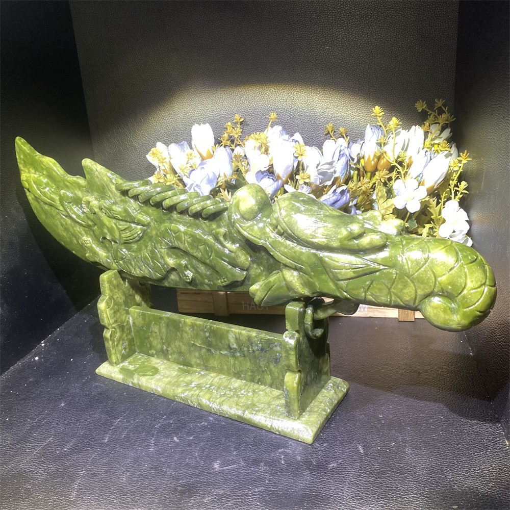 4LB 14.6″Natural Xiuyan Jade Broadsword Crystal Heal Carving Quartz Decor Energy