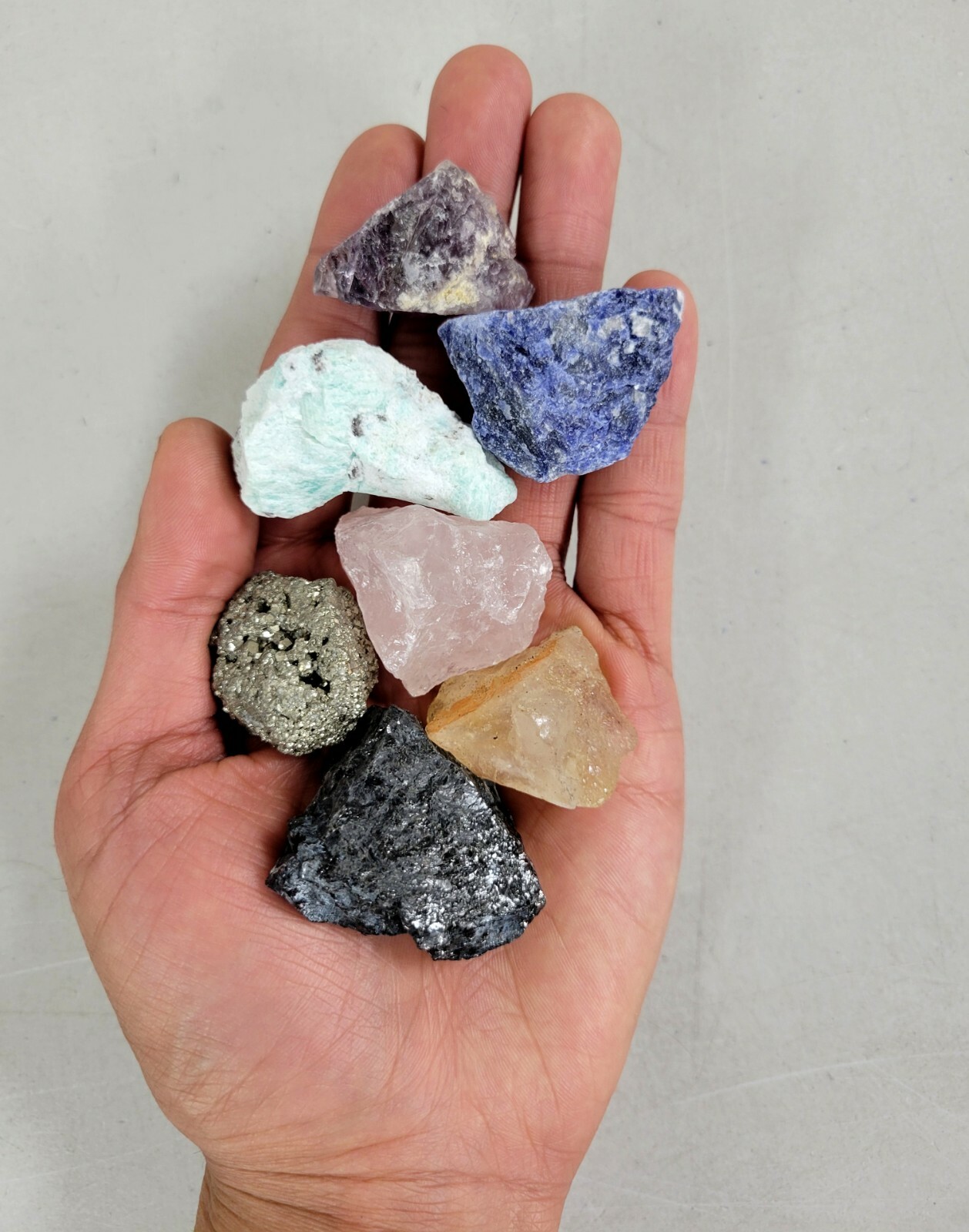 7 CHAKRA Crystals Set – Raw Natural Healing Crystals Collection Rough Gemstones