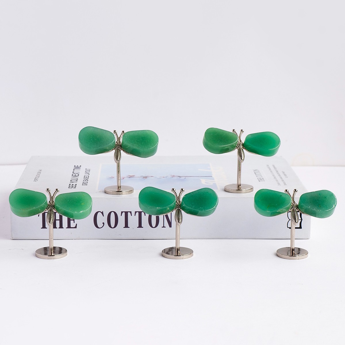 1pc Random Handmade Aventurine Dragonfly ornament, Suitable for Home Decor
