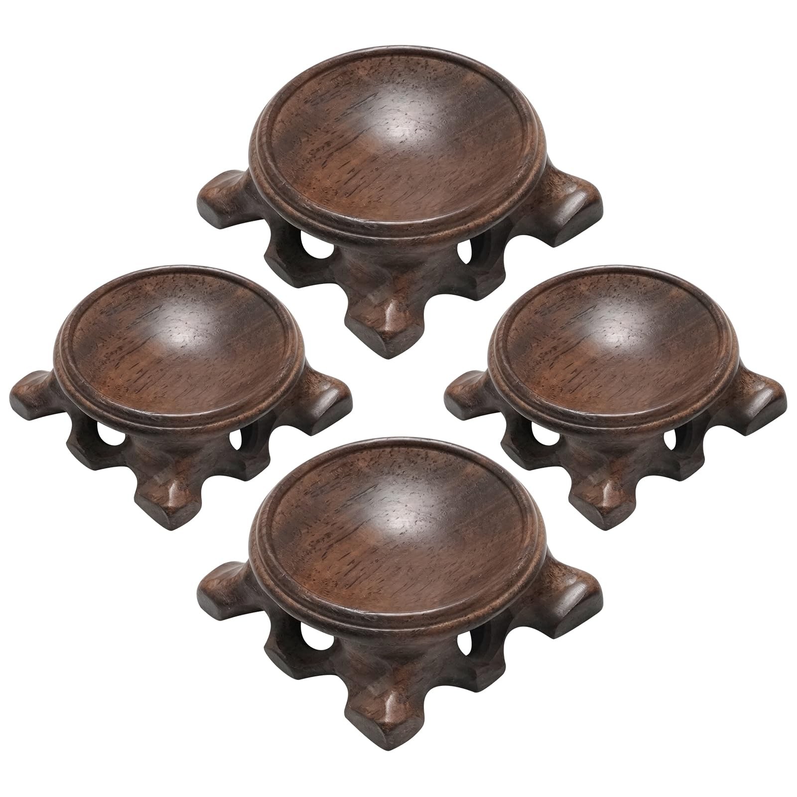 4 PCS Wooden Stand For Crystal Sphere Quartz Ball Orb Decorative Holder