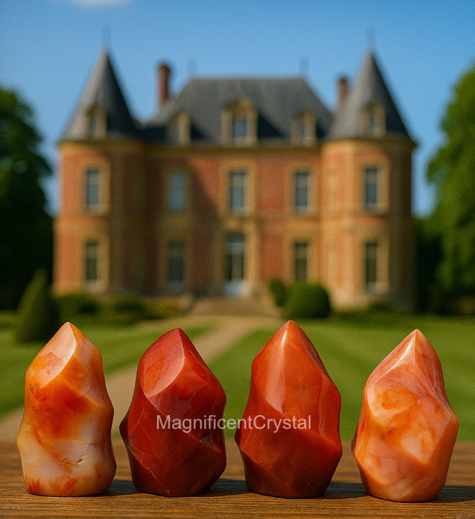 Natural Carnelian Flame Stone of Manifestation Healing Home Decor Energy Gifts
