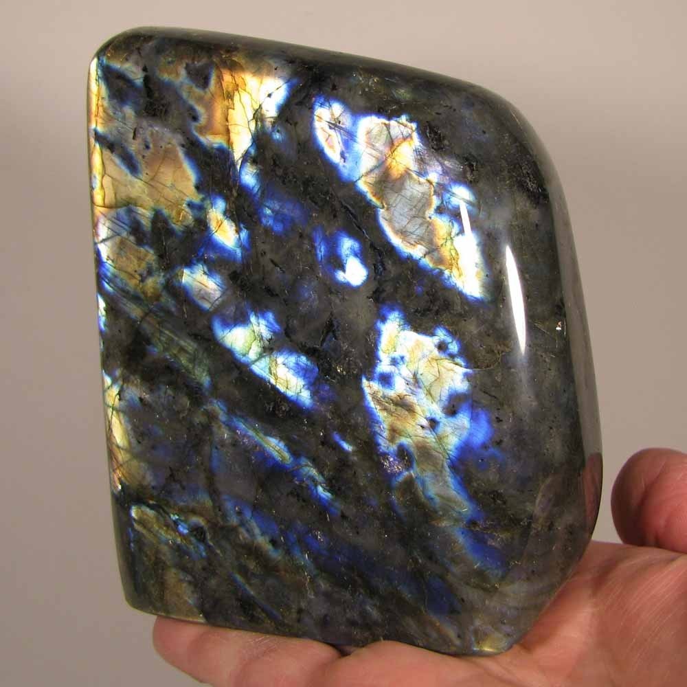 4.9″ LABRADORITE Polished Gemstone Freeform Standup – Madagascar – 2.9 lbs.