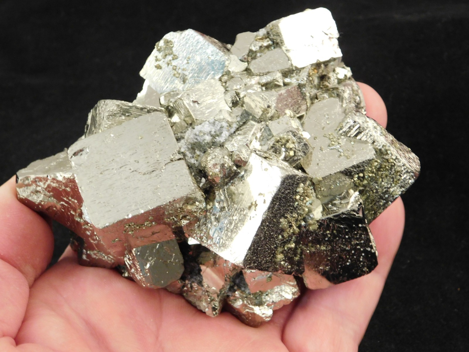 Big! 100% natural PYRITE Crystal CUBE Cluster Huanzala Mine Peru 759gr