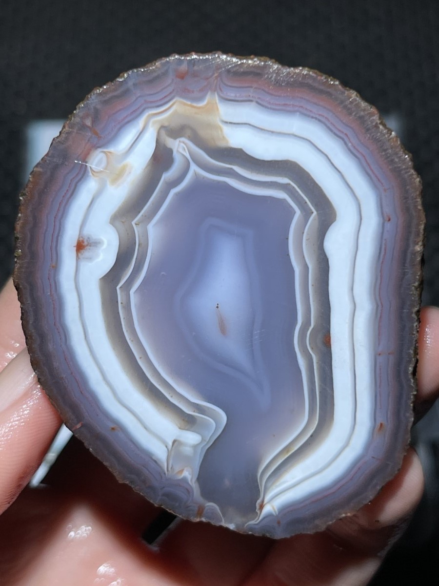 1pair China Agate Crystal Geodes Slices Natural Warring States Red 302g 7