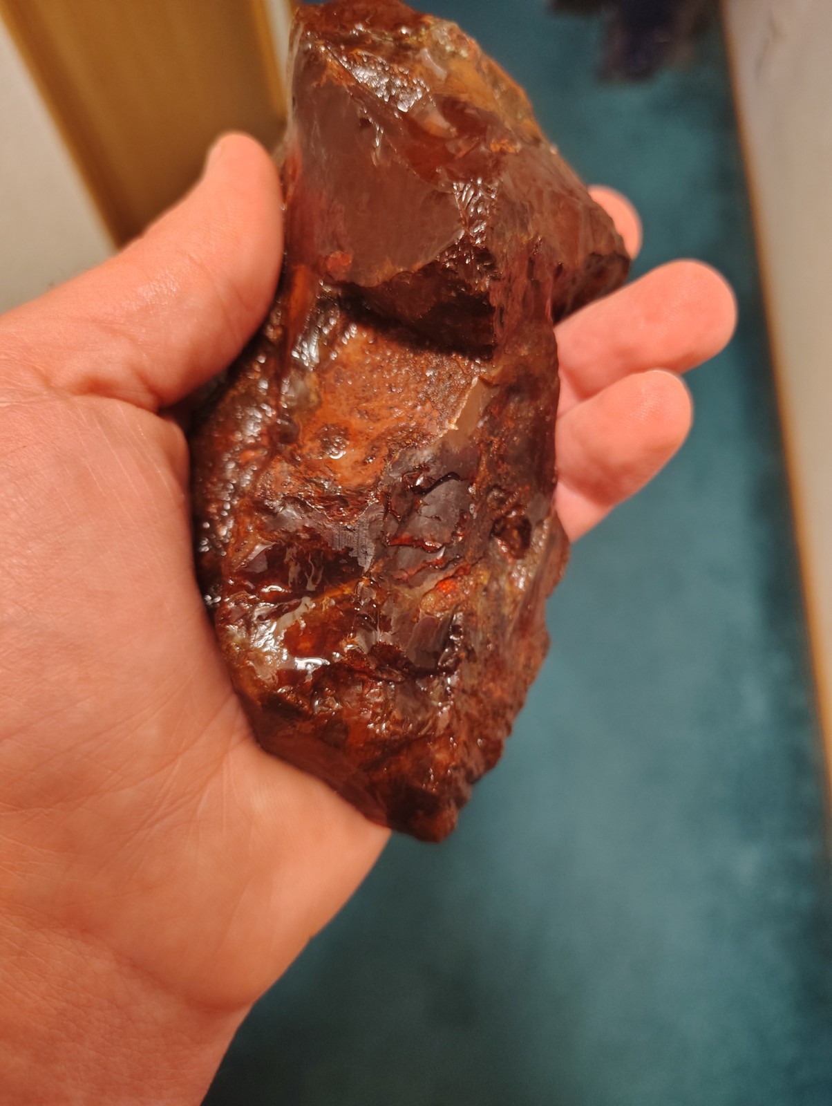 100% NATURAL Druzy Red Plume Agate/jasper/Quartz multi-color approx.6in 1lb 10oz