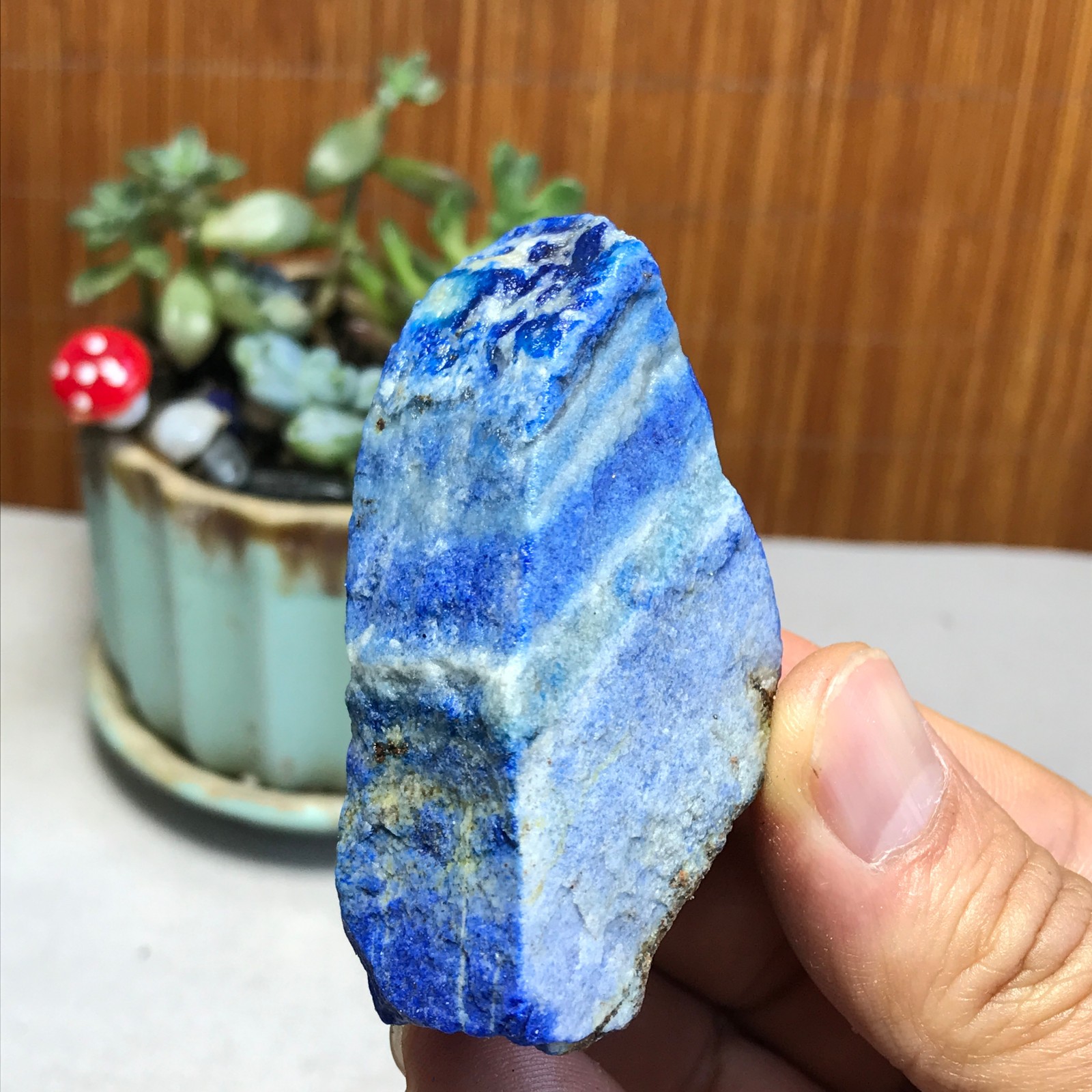 91g Natural lapis lazuli Crystal gemstone Rough Mineral Specimen healing A5698