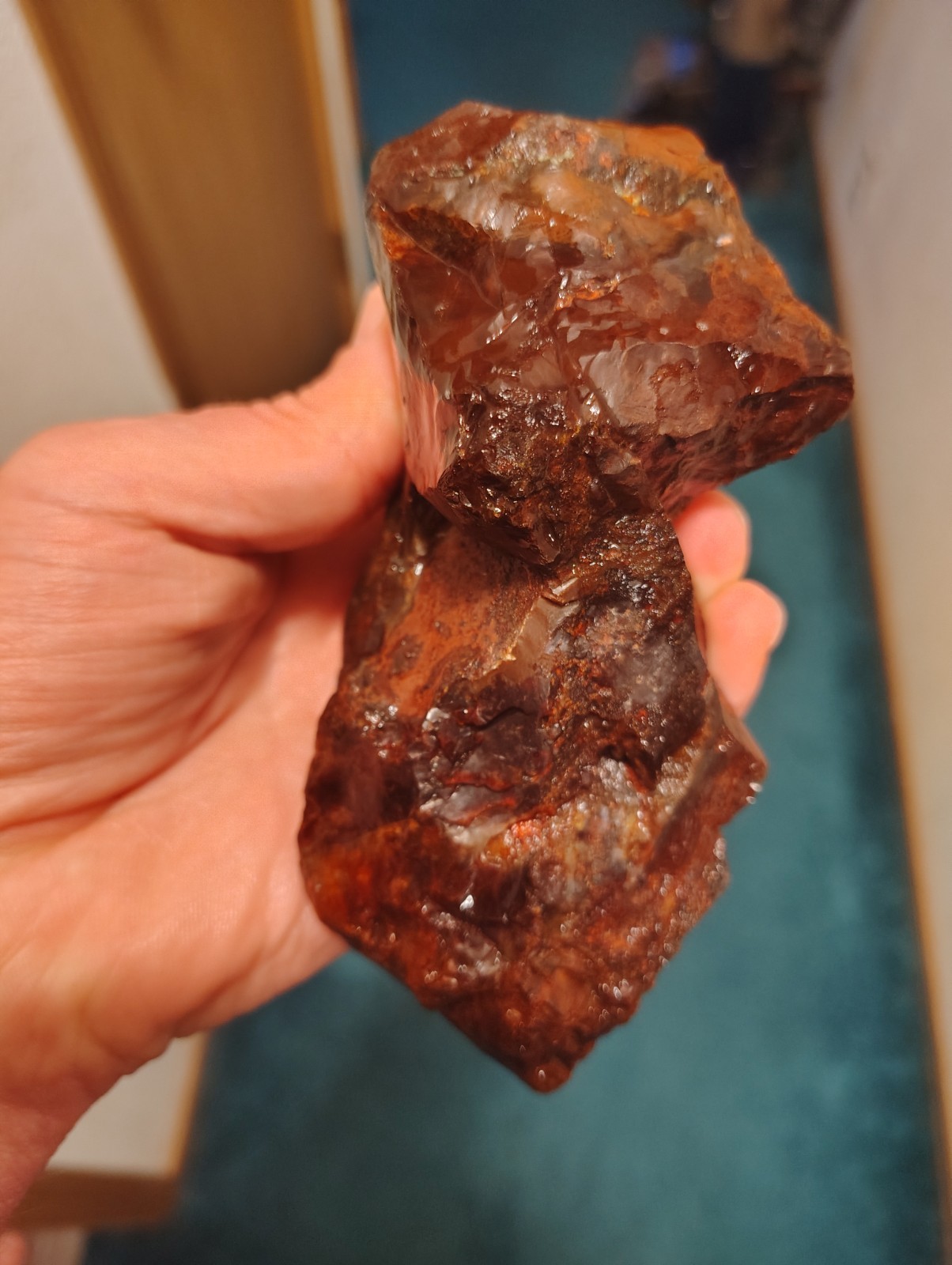 100% NATURAL Druzy Red Plume Agate/jasper/Quartz multi-color approx.6in 1lb 10oz