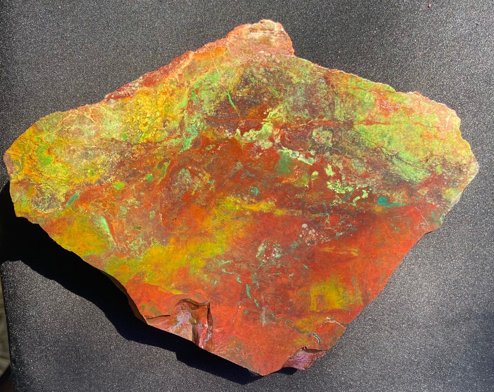Parrot Wing Chrysocolla Colorful AA Big Slab Untreated No Cracks 212 Gram 7.5 Oz