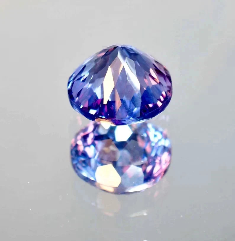 20 Ct Natural Color Change Alexandrite Round Cut Certified Loose Gemstone Rare