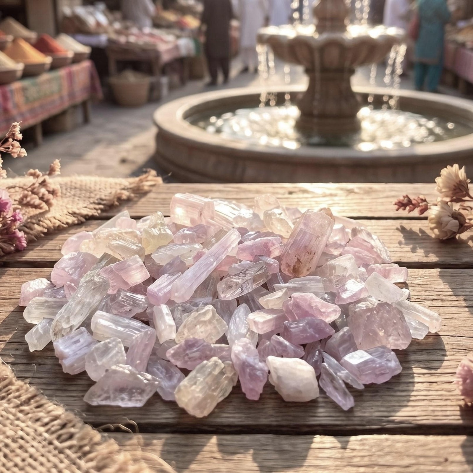 Kunzite Rough Raw Crystals (By The Ounce Or Pound)(UV Reactive) Genuine Mineral