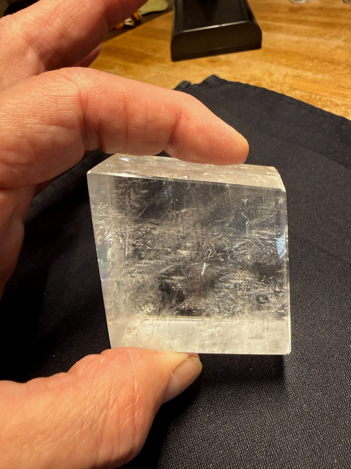 Calcite Rhombus Translucent Crystal Gemstone Cube Specimen 000
