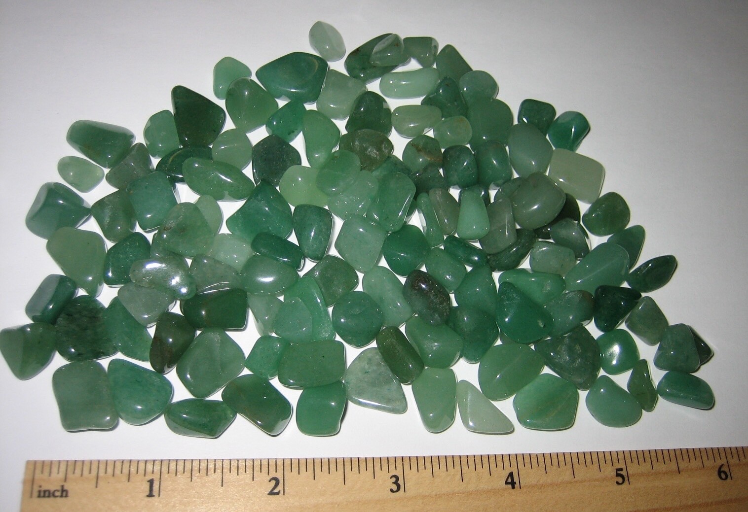 121 TUMBLED POLISHED SMALL 0.2″-0.5″ GREEN AVENTURINE STONE MINERALS ~ 172.3g *5