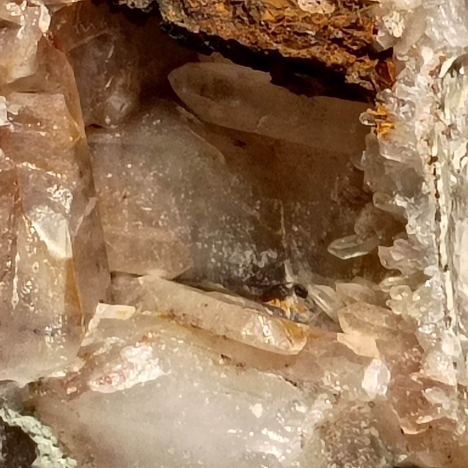 104g Quartz & Massive Topaz Crystal Silver Mines MO Historic Byrd Collection