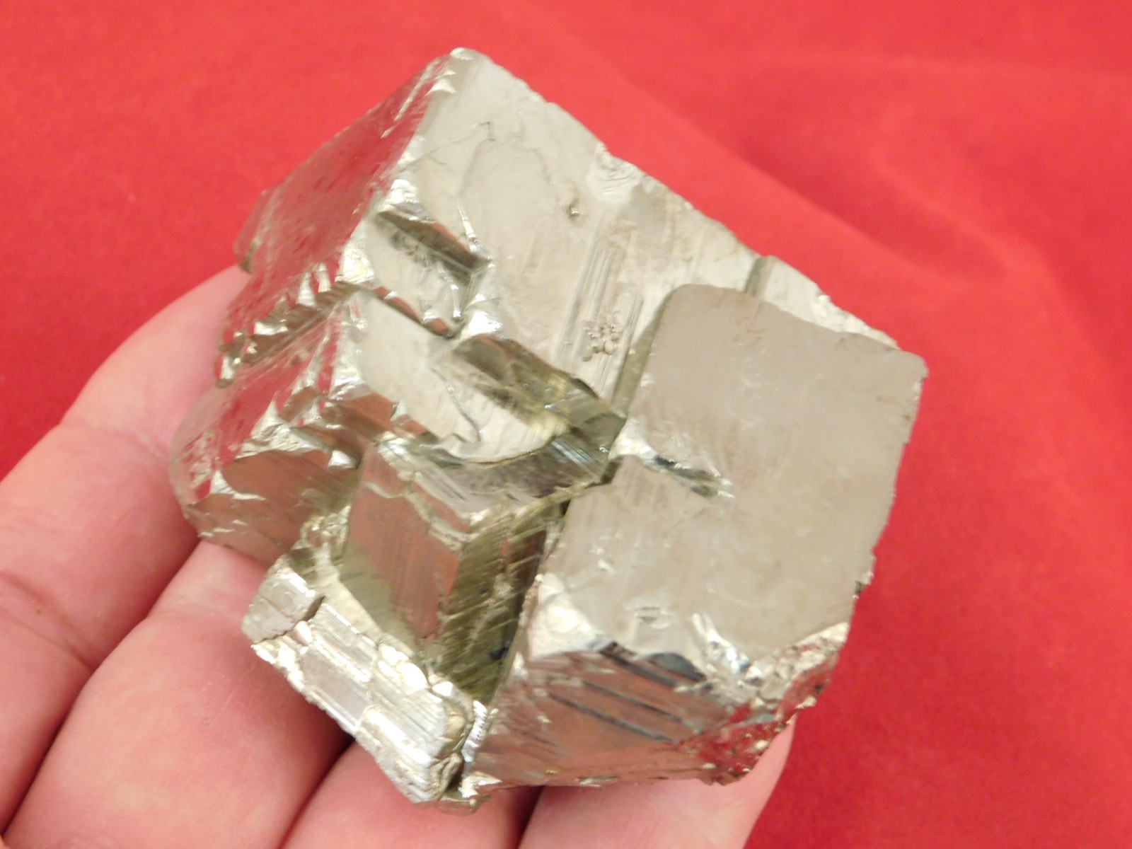 LARGER! 100% Natural PYRITE Crystal CUBE Cluster Huanzala Mine Peru 318gr