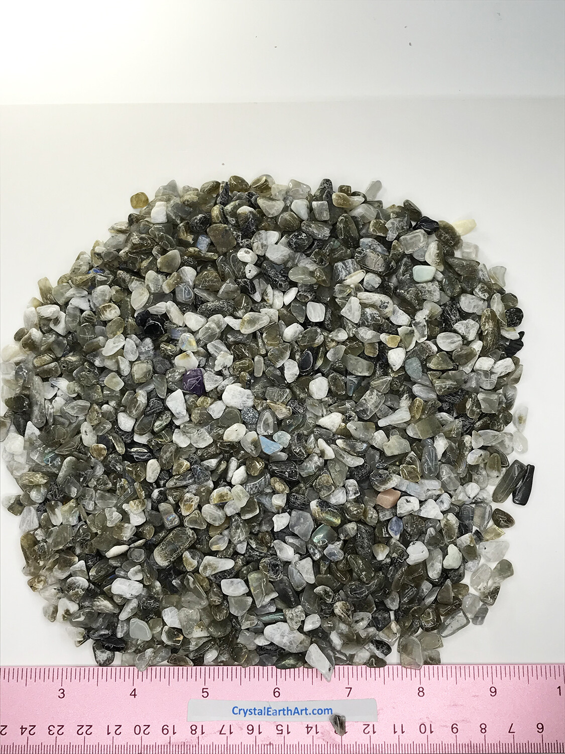 Moonstone Gray polished Mini ( size 3/16″ to 1/4″ or 5-7mm) 1 lb