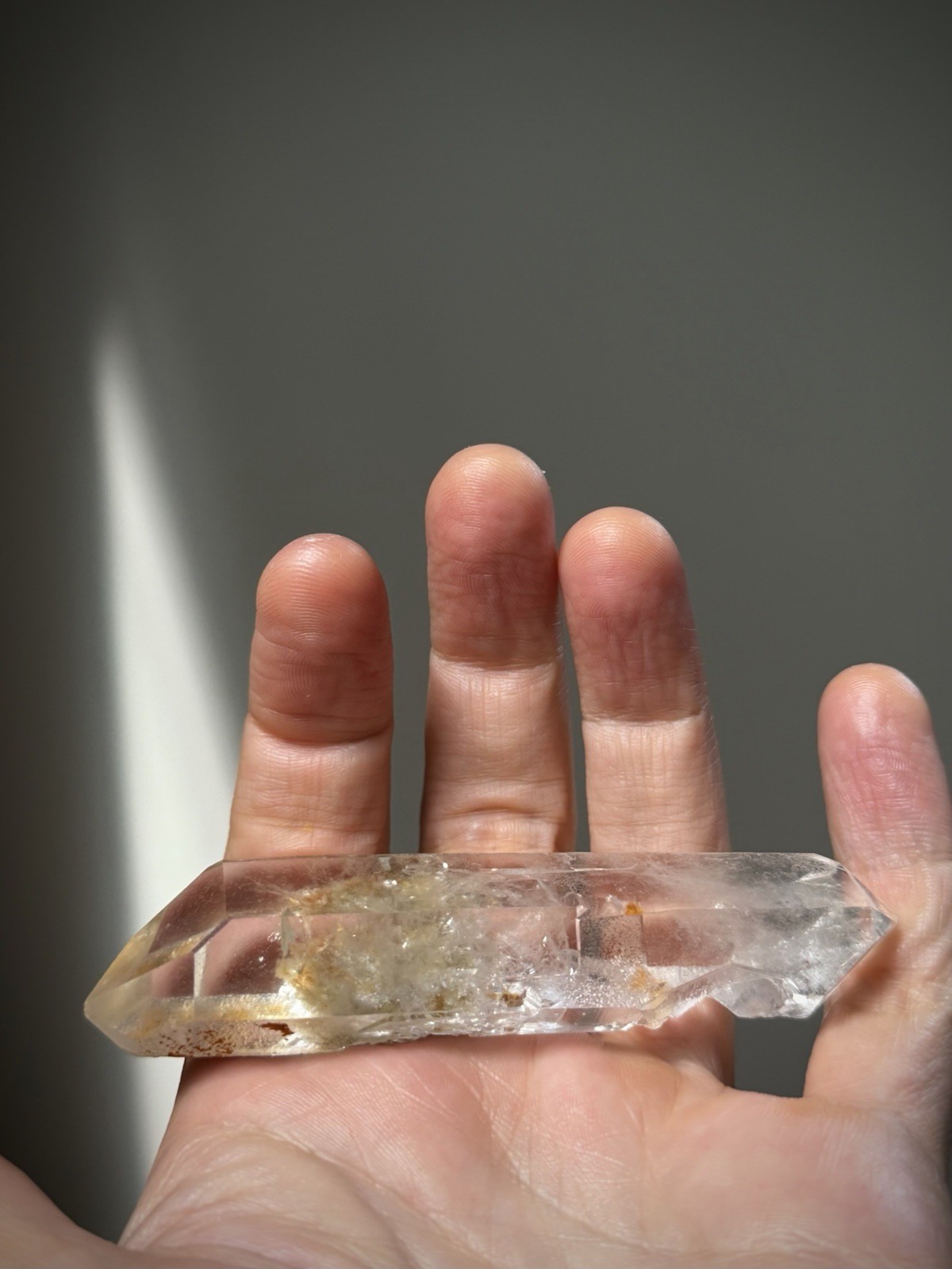 Double Terminated Quartz Inclusion Quartz Window Quartz Iron Quartz Brazil
