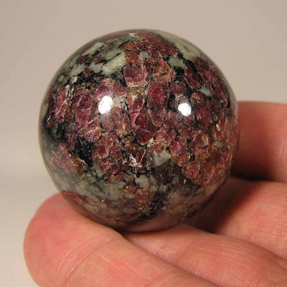 40mm EUDIALYTE Sphere Ball w/ Stand – Kola Peninsula, Russia