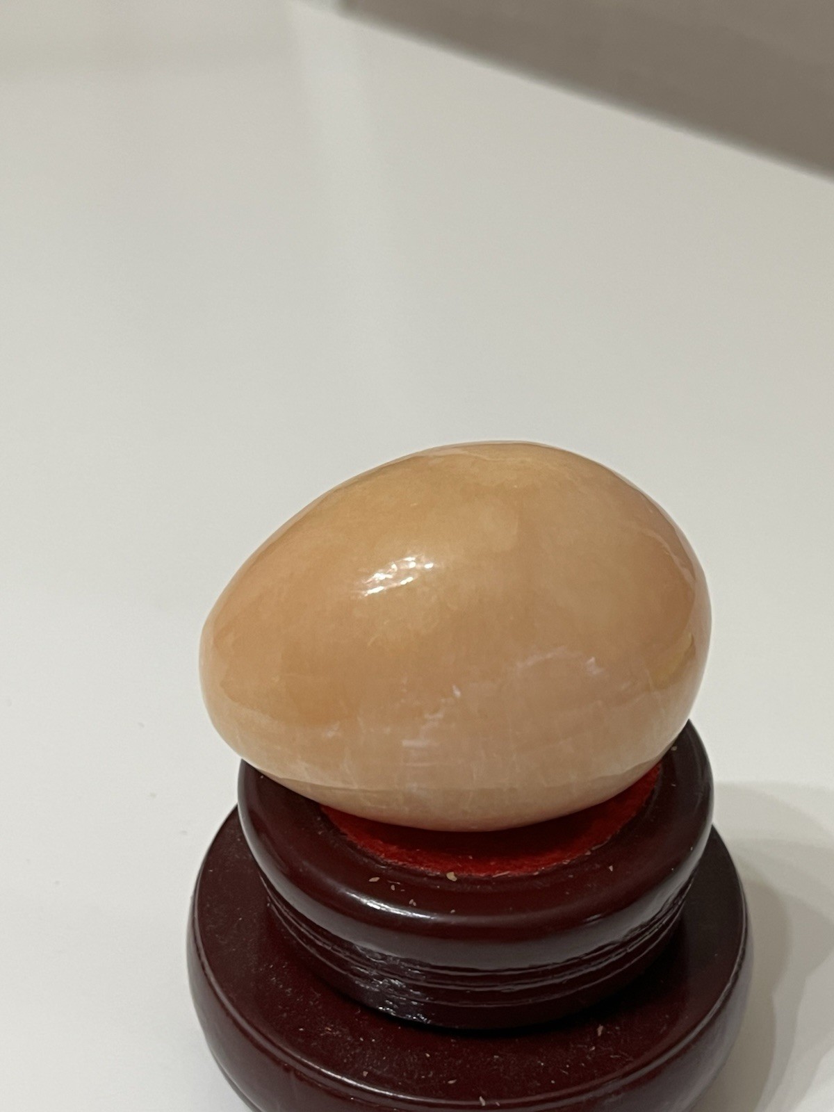 Natural Pink Calcite Stone Egg 2” 142.42g Polished Crystal Mineral No Stand
