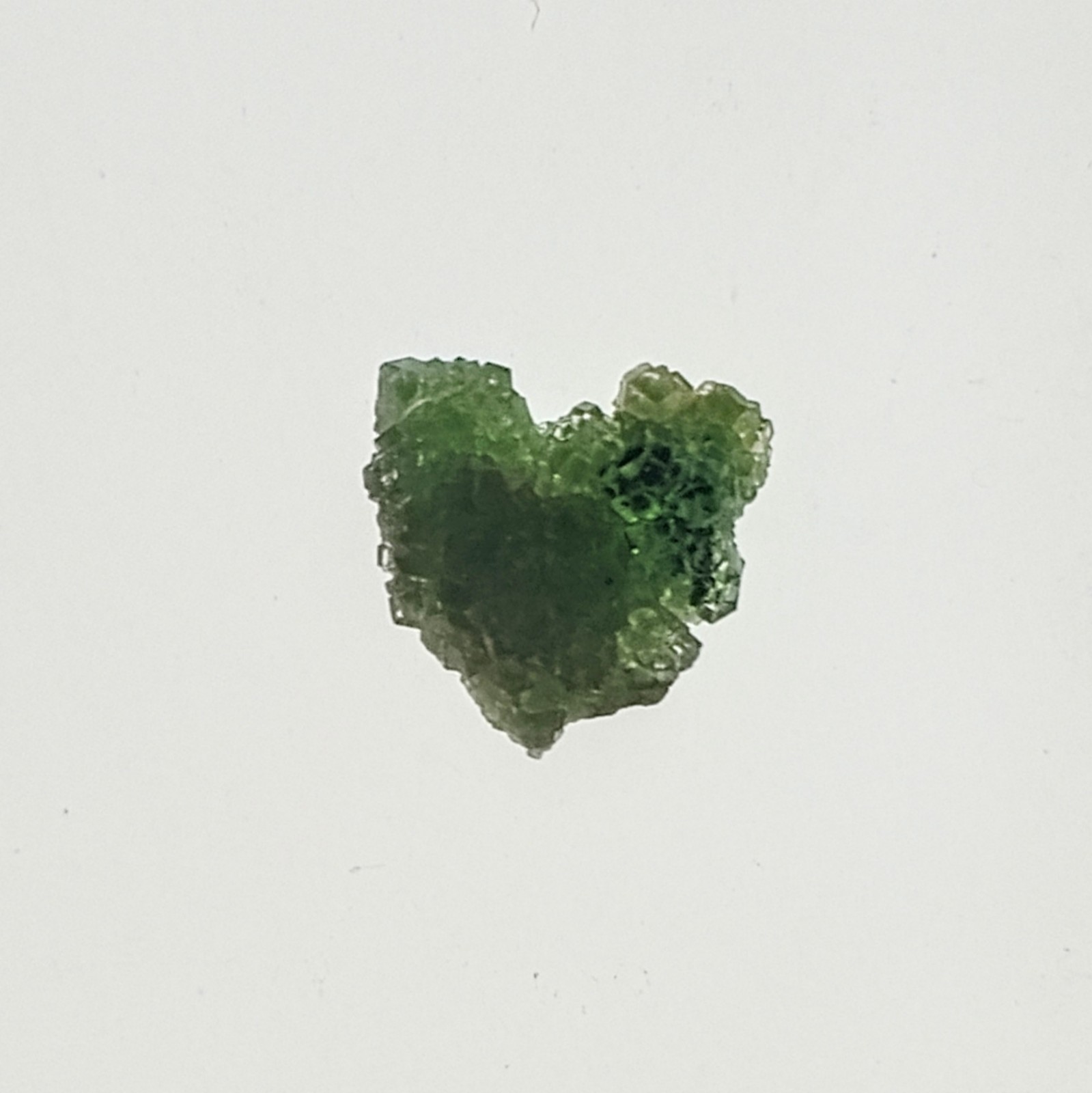 Heart ShapedChrome Garnet Cluster From Jeffery Mine Canada W/Some Frog Eggs