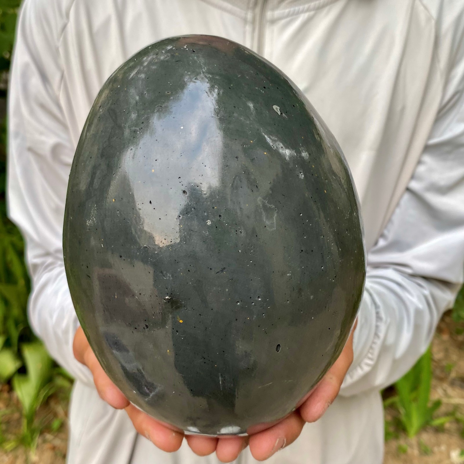 5.99LB High quality Natural Amethyst geode quartz crystal Dinosaur egg healing
