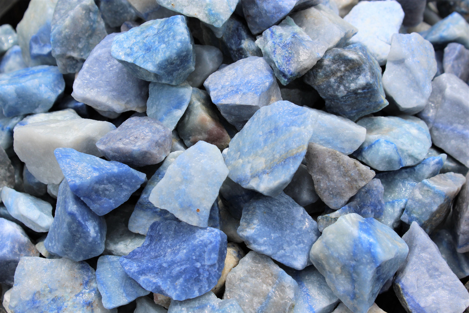 1/4 lb Bulk Lot Natural Blue Quartz Rough Crystal Gemstone Raw Tumbler Rock 4 oz