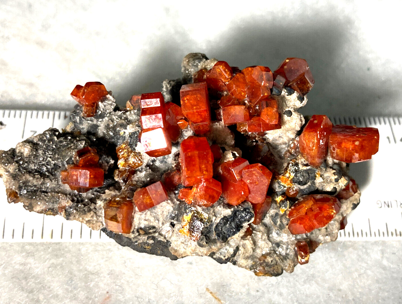 VANADINITE CRYSTALS ON MATRIX – 2 3/8 inches long